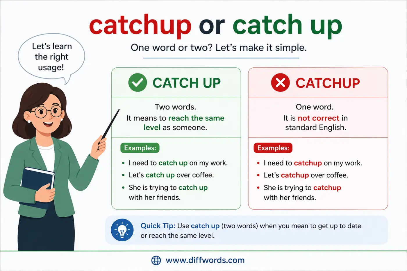 Catchup or Catch up