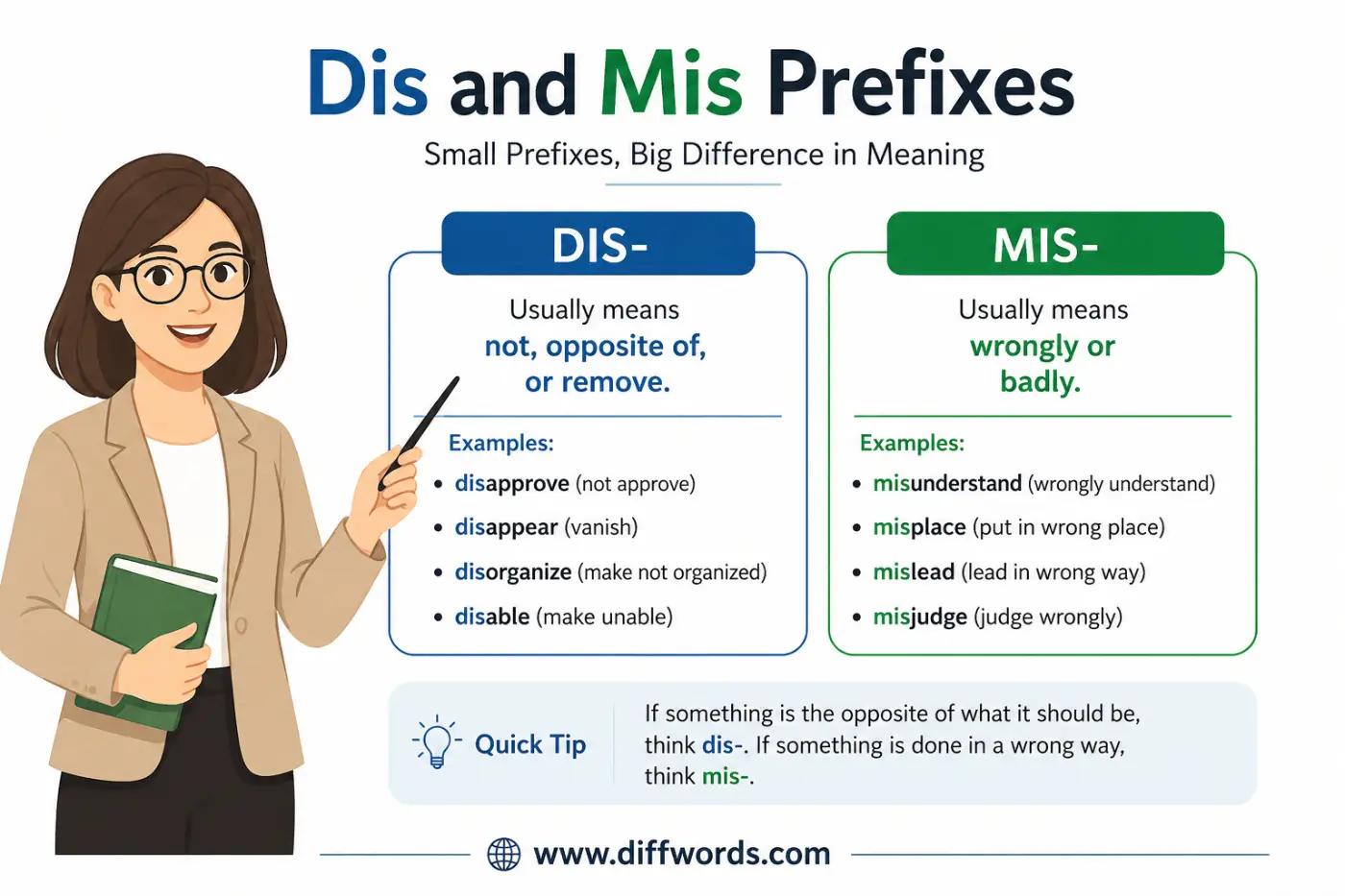 Dis and Mis Prefixes