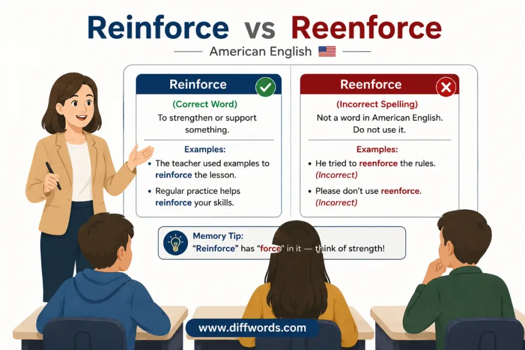 reinforce-vs-reenforce in American English