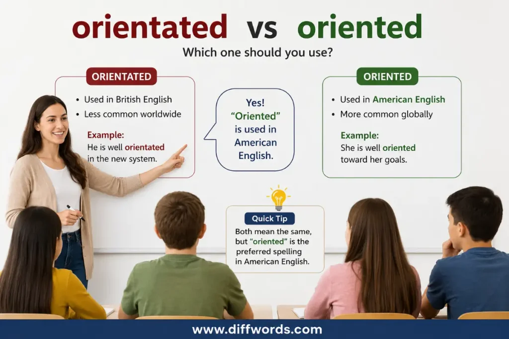 in American English Orientated vs Oriented