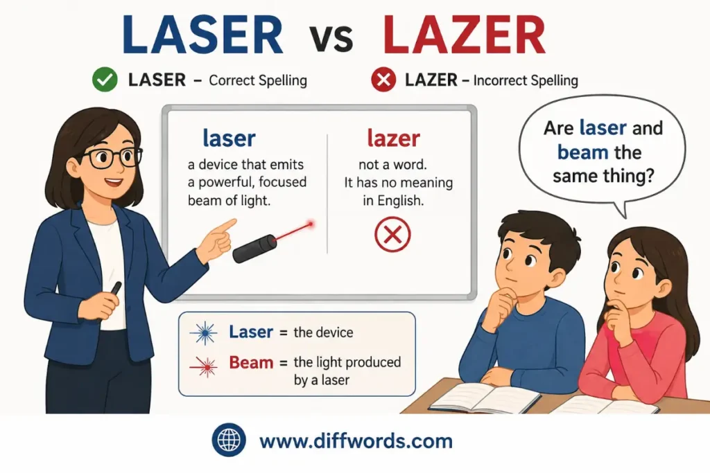 laser and beam