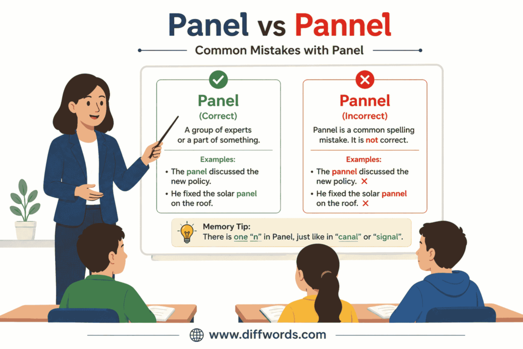 mistakes with panel vs pannel