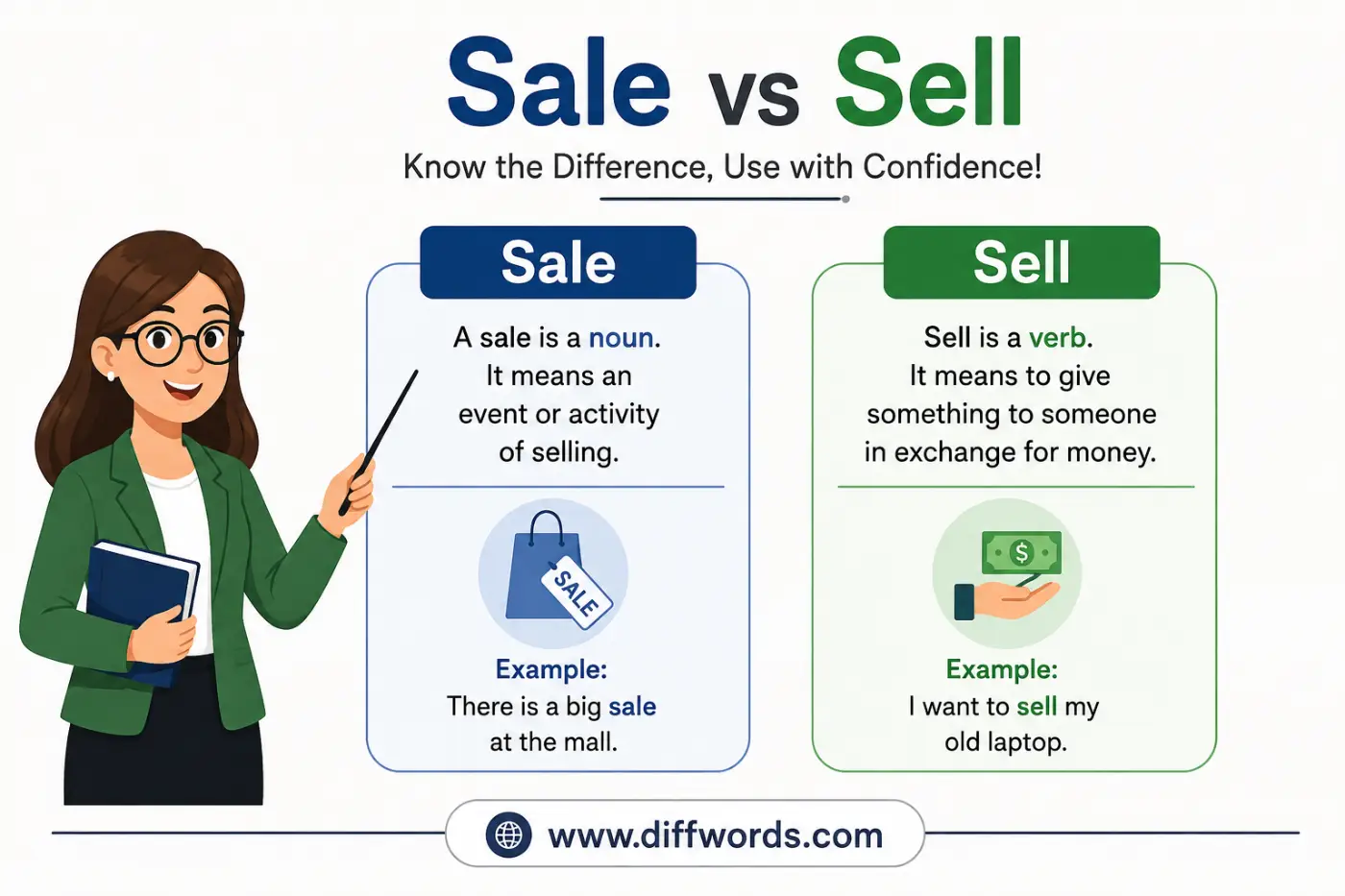 sale vs sell
