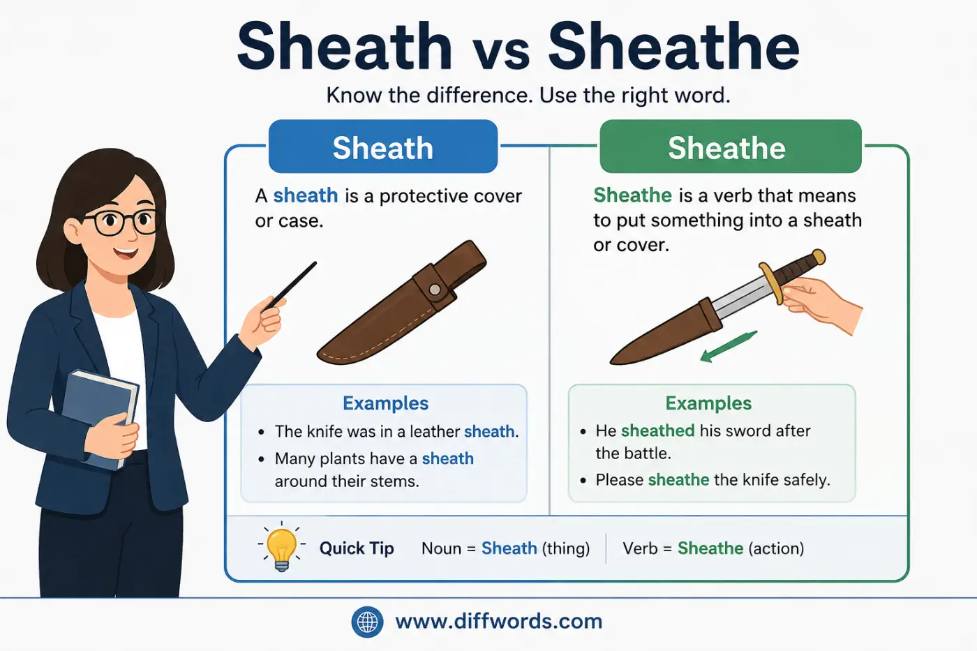 Sheath vs Sheathe