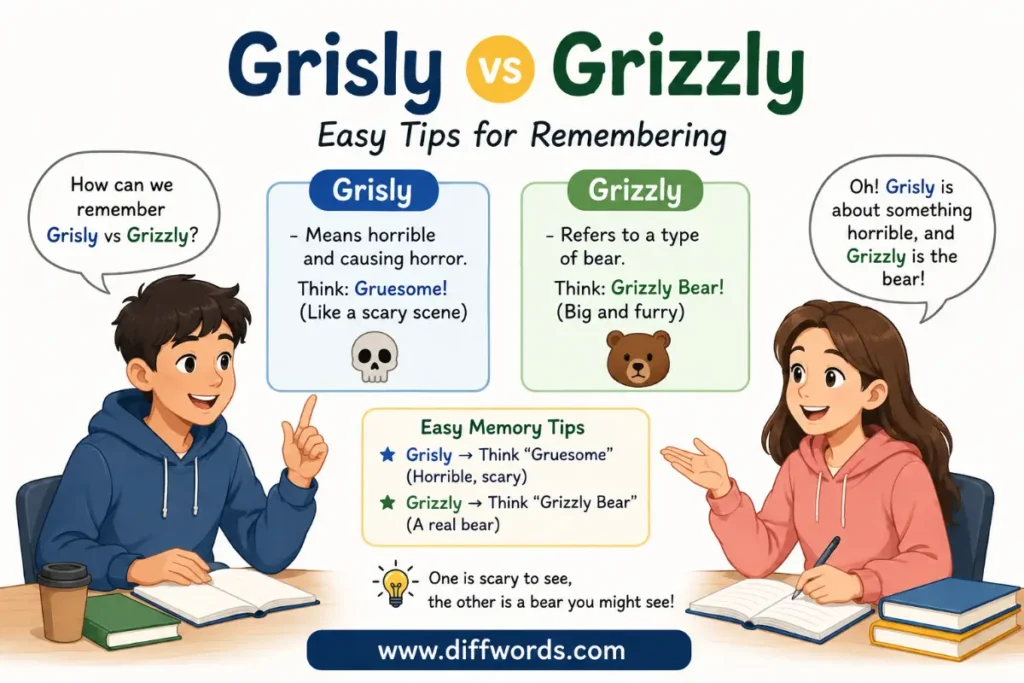 tips to remember grisly-vs grizzly