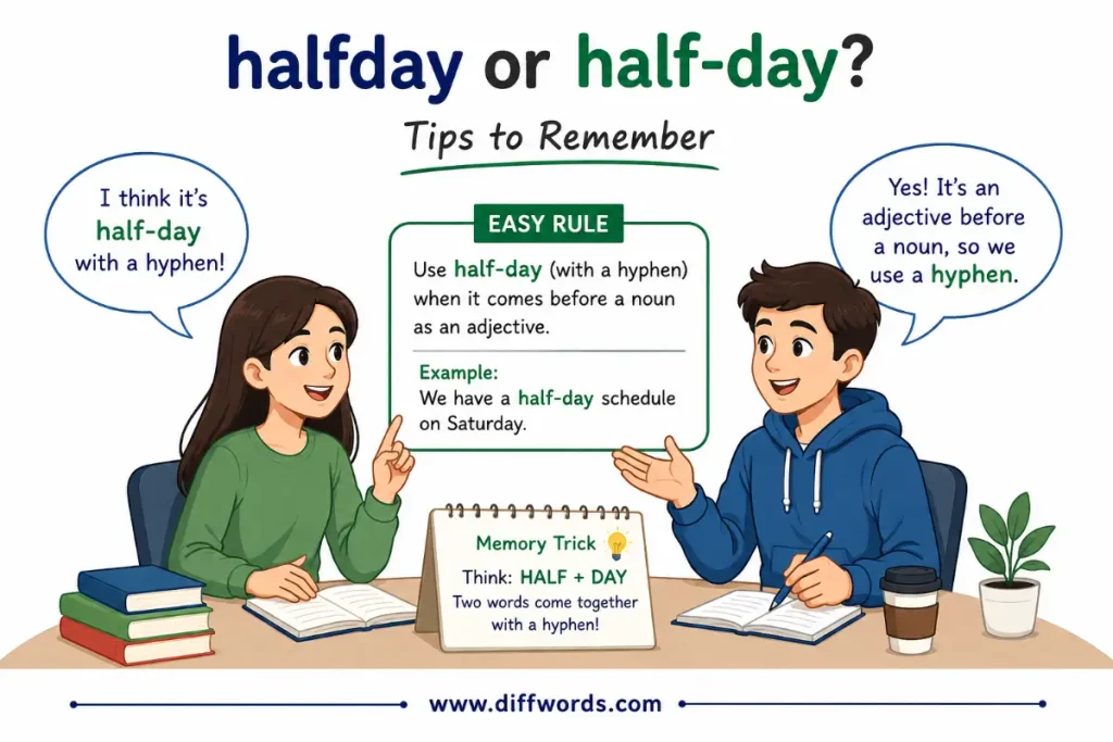 memory tips with halfday or half day