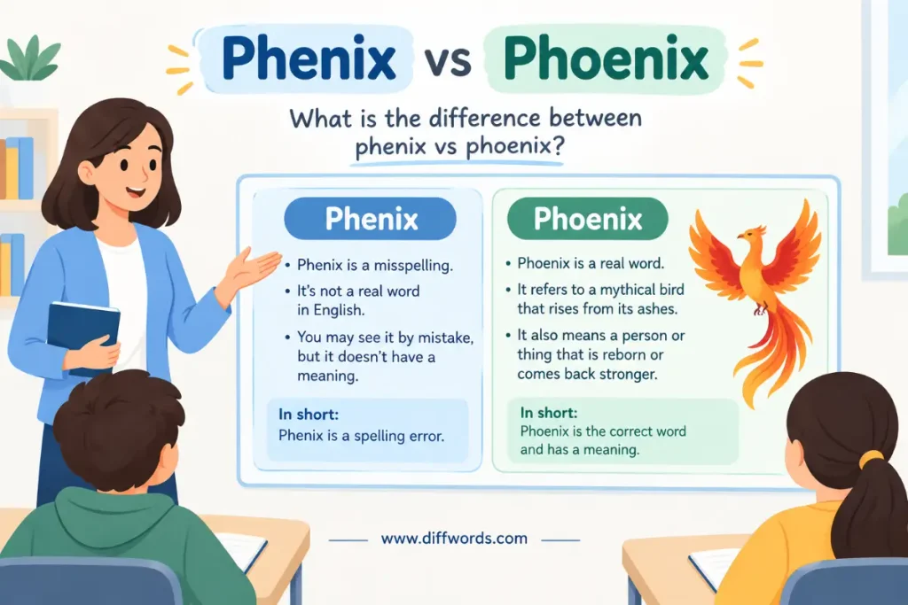 What is the difference between phenix vs phoenix?