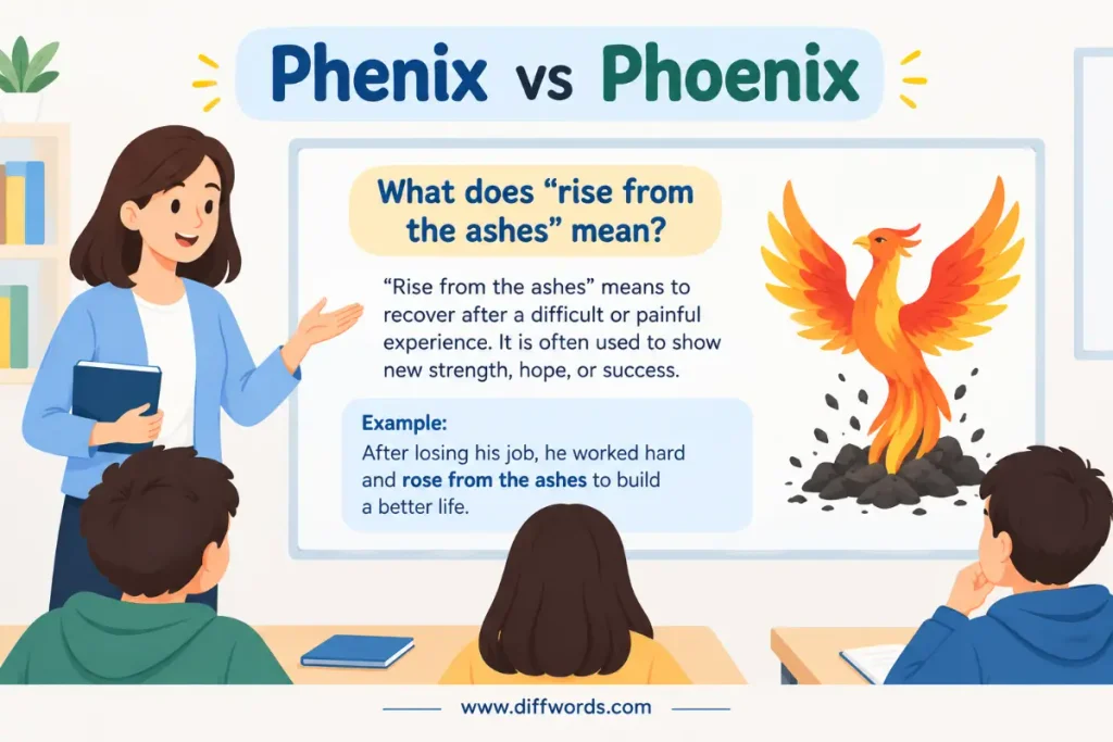 What does “rise from the ashes” mean?