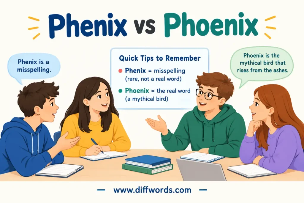 tips to remember phenix vs phoenix